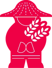 pinker Reisbauer